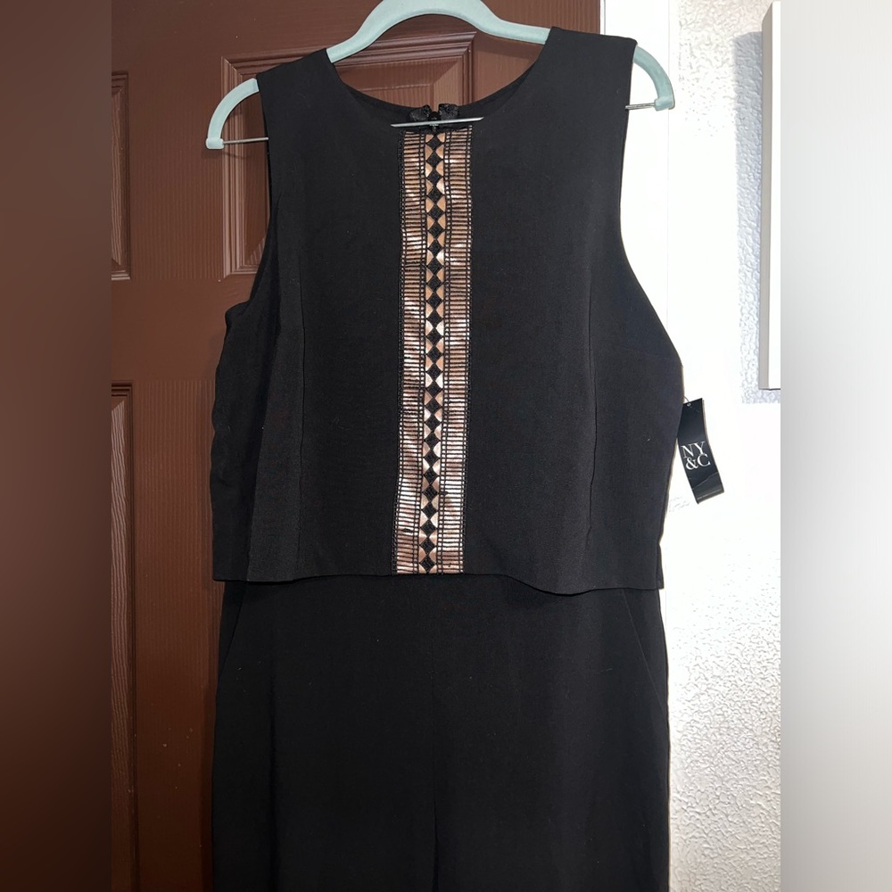 New York & Company Black Jumpsuit Classic Style
